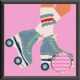 Roller skate Art Piece Home Wall Decor Bricked Mosaic Portrait 30x30" — photo 1